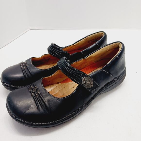 Shoes Mary Jane Women Black Leather Comfort Minimalist Office Classic Size 7.5 - Picture 7 of 11